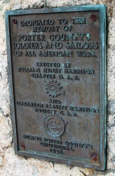 PORTER COUNTY’S SOLDIERS AND SAILORS ALL AMERICAN WAR MEMORIAL PLAQUE