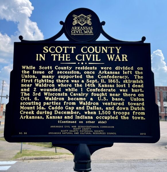 SCOTT COUNTY IN THE CIVIL WAR MEMORIAL MARKER FRONT