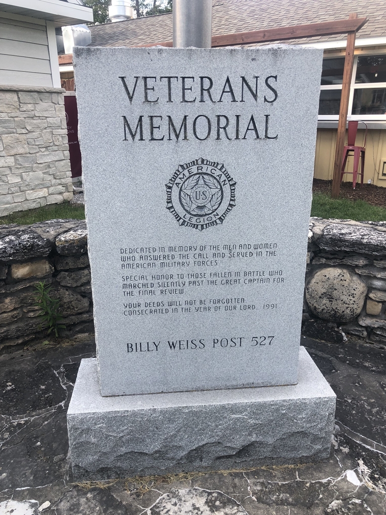 AMERICAN LEGION BILLY WEISS POST 527 VETERANS MEMORIAL