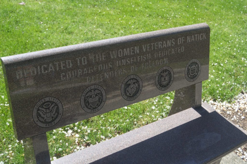 DEDICATED TO THE WOMEN VETERANS OF NATICK MEMORIAL BENCH