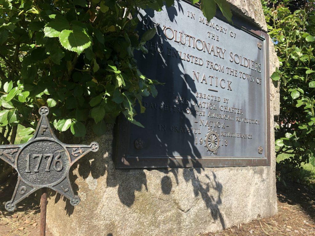 NATICK REVOLUTIONARY SOLDIERS WAR MEMORIAL PLAQUE