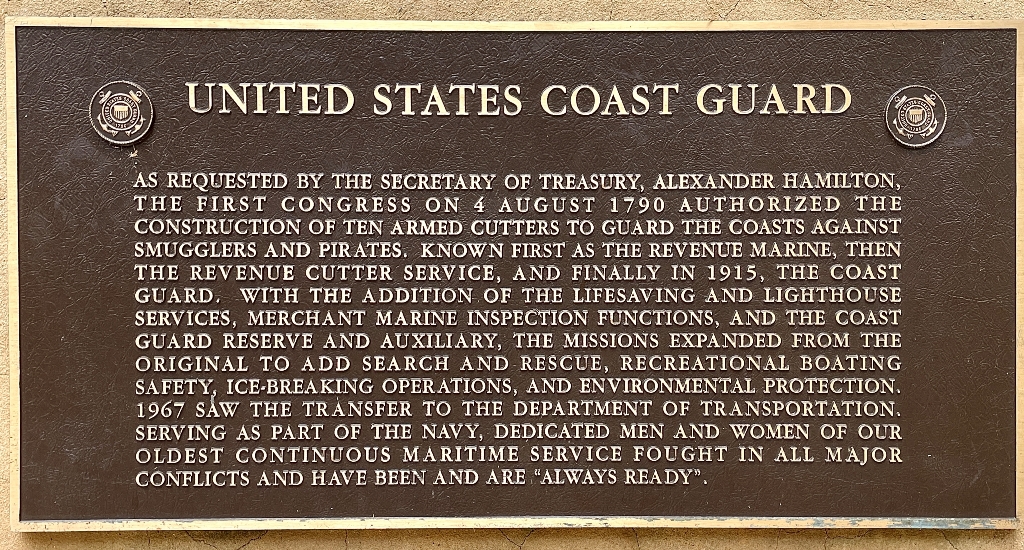PORT ST. LUCIE UNITED STATES COAST GUARD MEMORIAL PLAQUE