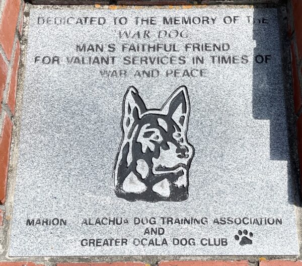 THE WAR DOG MEMORIAL TABLET