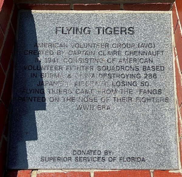 FLYING TIGERS WAR MEMORIAL TABLET