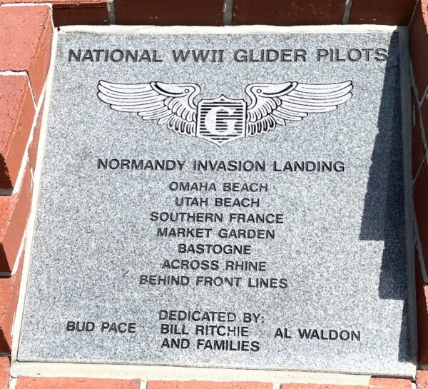 NATIONAL WWII GLIDER PILOTS MEMORIAL TABLET