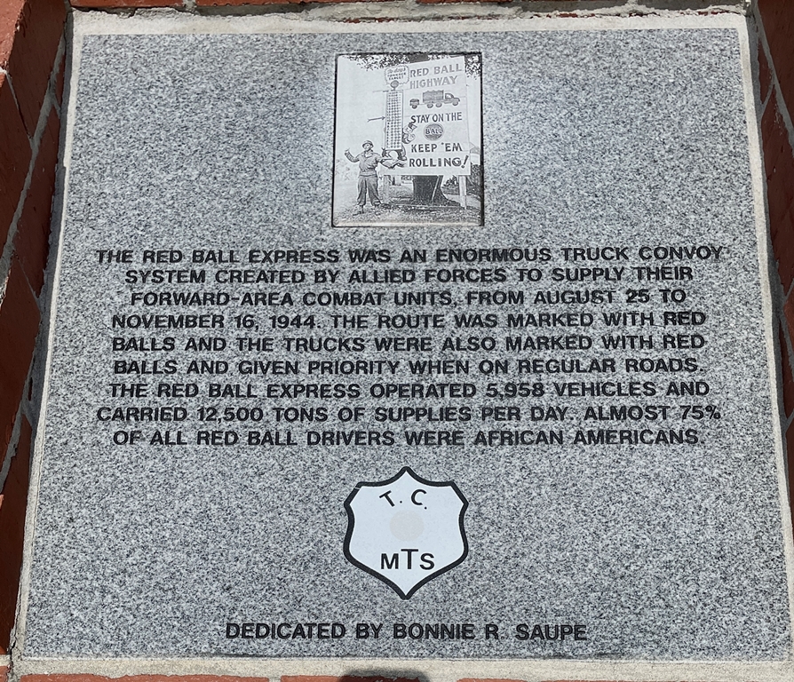 THE RED BALL EXPRESS WAR MEMORIAL TABLET
