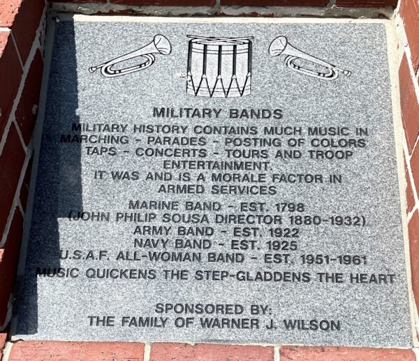 MILITARY BANDS MEMORIAL TABLET