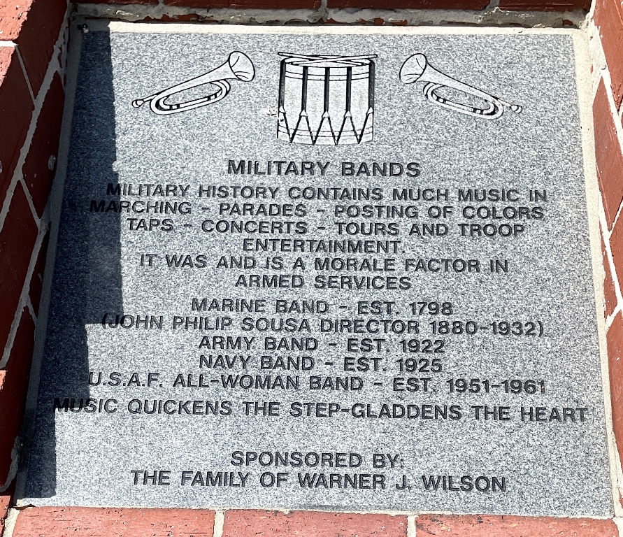 MILITARY BANDS MEMORIAL TABLET
