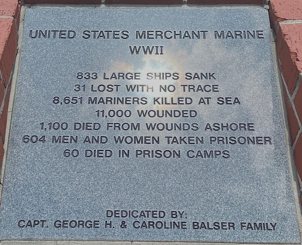 UNITED STATES MERCHANT MARINE WWII MEMORIAL TABLET