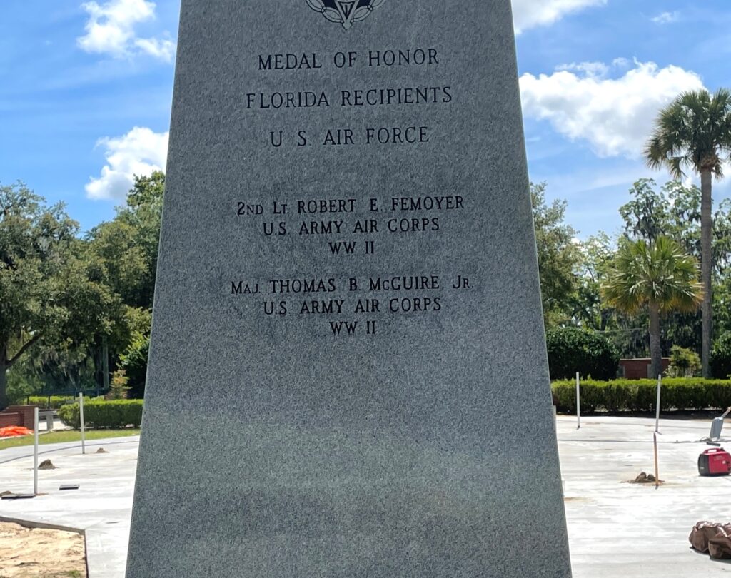 MEDAL OF HONOR FLORIDA RECIPIENTS WAR MEMORIAL SIDE D