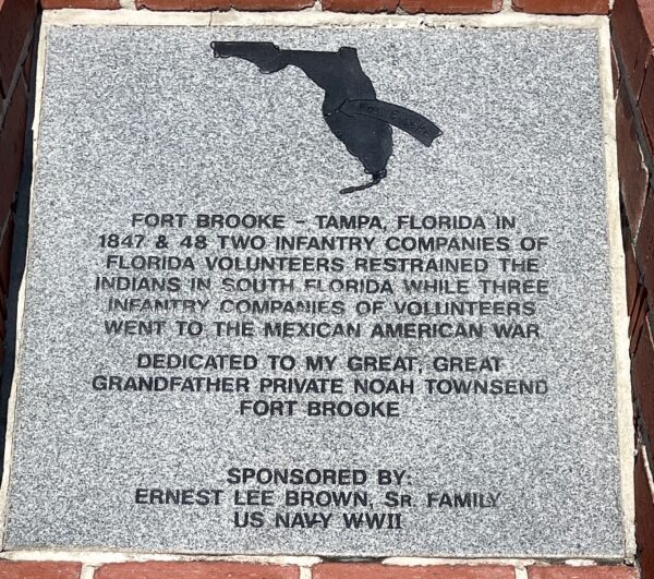 FORT BROOKE-TRAMPA, FLORIDA WAR MEMORIAL TABLET