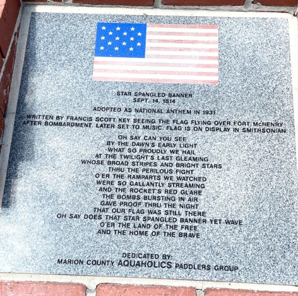 STAR SPANGLED BANNER MEMORIAL TABLET