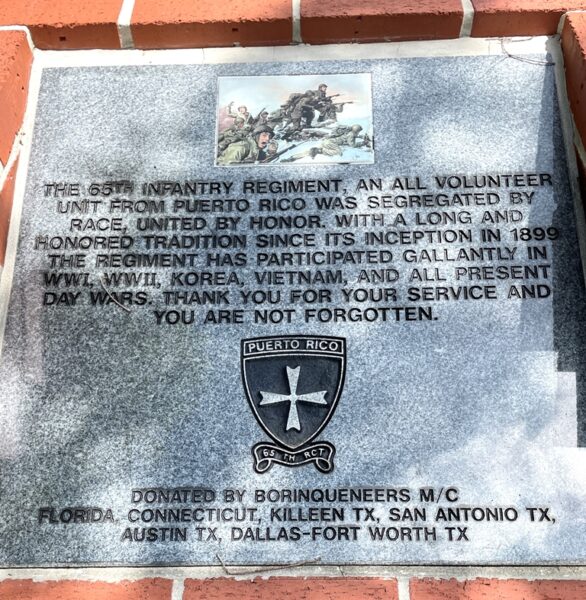 THE 65TH INFANTRY REGIMENT WAR MEMORIAL TABLET