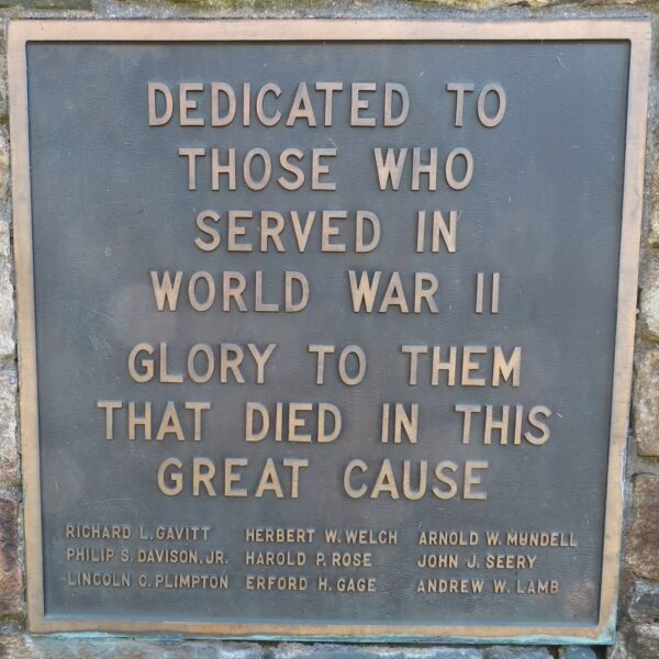 BROOKFIELD WAR VETERANS MEMORIAL PLAQUE A