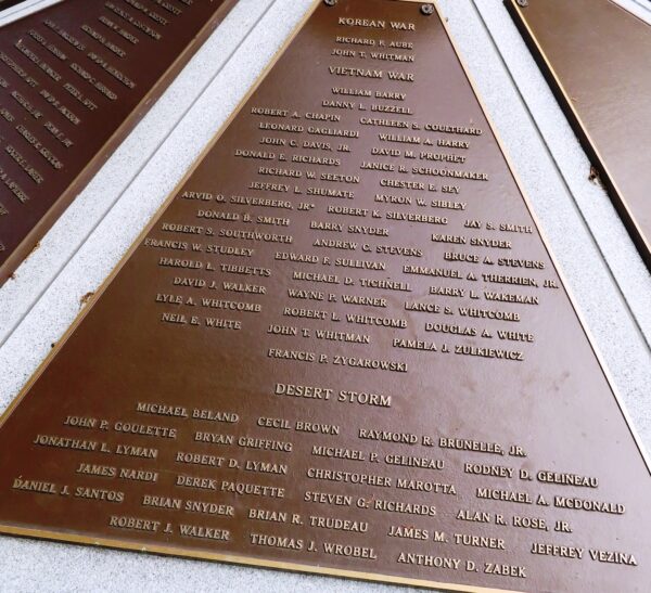 WEST BROOKFIELD WAR MEMORIAL PLAQUE G