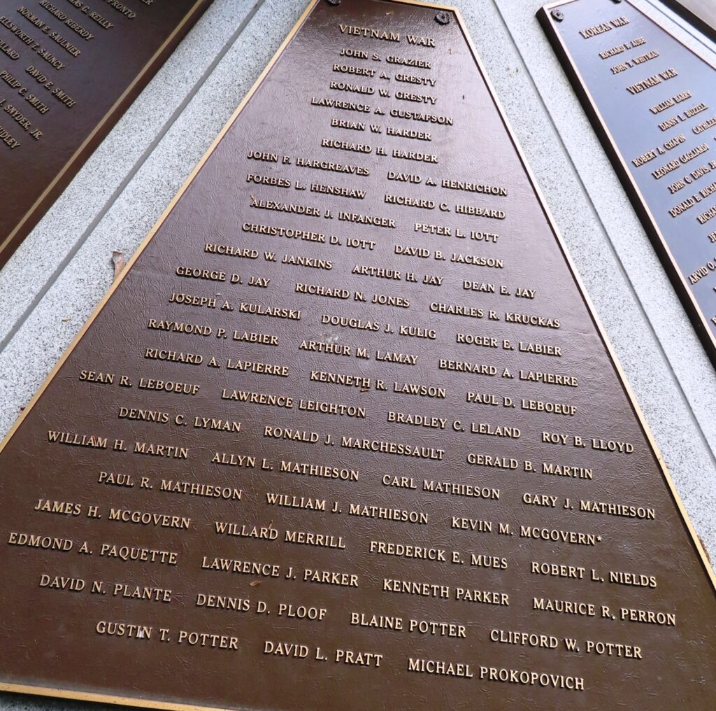 WEST BROOKFIELD WAR MEMORIAL PLAQUE F
