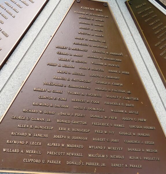 WEST BROOKFIELD WAR MEMORIAL PLAQUE D