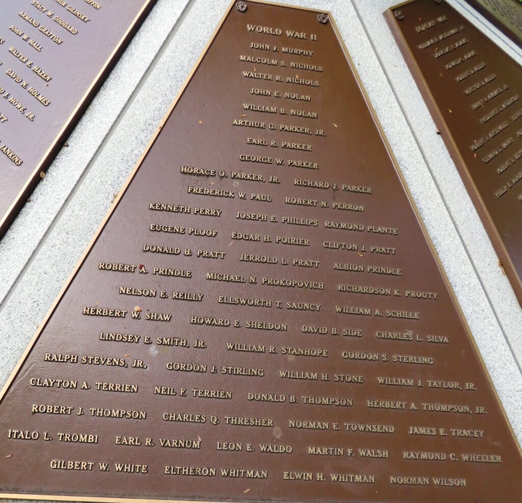 WEST BROOKFIELD WAR MEMORIAL PLAQUE C