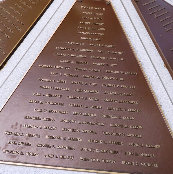 WEST BROOKFIELD WAR MEMORIAL PLAQUE B