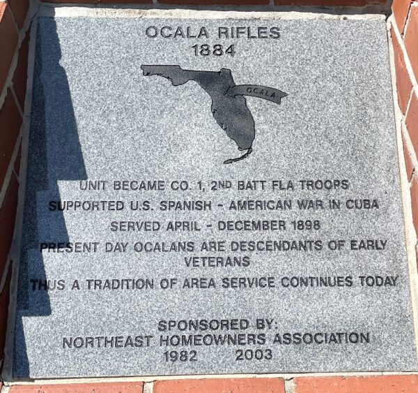 OCALA RIFLES WAR MEMORIAL TABLET