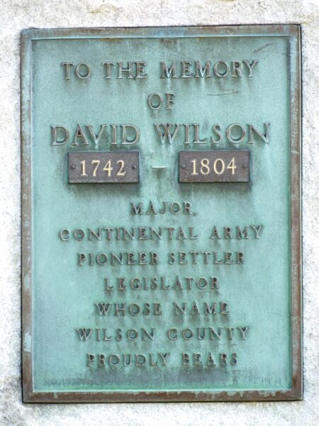 DAVID WILSON REVOLUTIONARY SOLDIER MEMORIAL PLAQUE