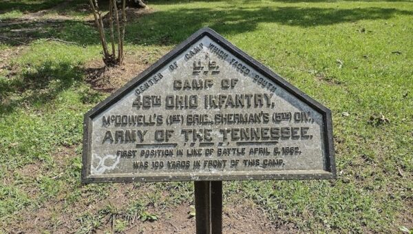 U.S. CAMP OF 46TH OHIO INFANTRY WAR MEMORIAL PLAQUE