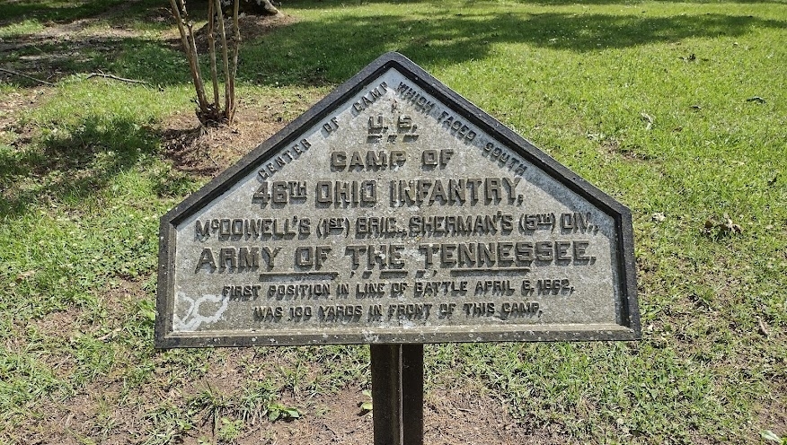 U.S. CAMP OF 46TH OHIO INFANTRY WAR MEMORIAL PLAQUE