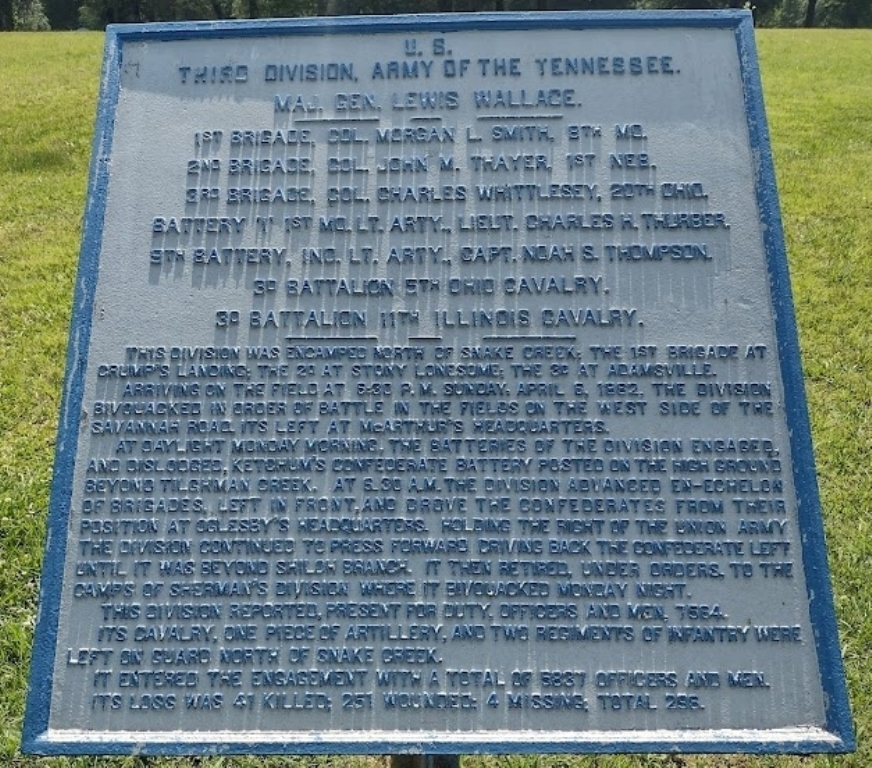 U.S. THIRD DIVISION, ARMY OF THE TENNESSEE MEMORIAL PLAQUE