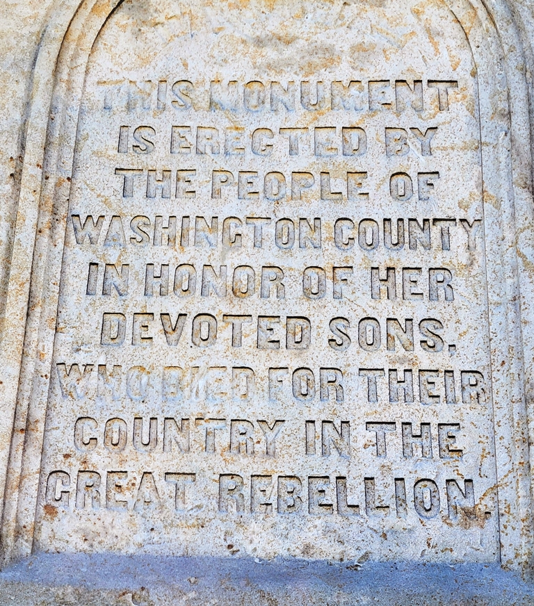 WASHINGTON COUNTY CIVIL WAR MONUMENT DEDICATION STONE