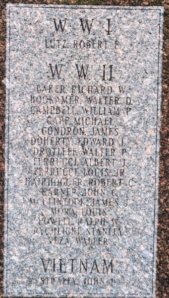 WAMPUM WAR VETERAN’S MEMORIAL HONOR ROLL STONE