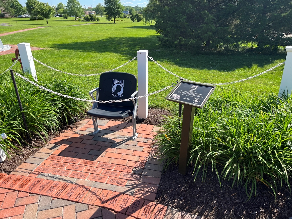 DOVER POW MIA YOU ARE NOT FORGOTTEN EMPTY CHAIR MEMORIAL