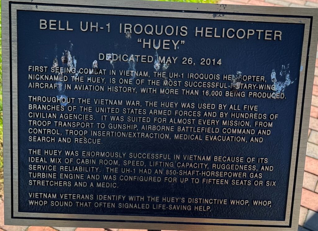 “SO OTHERS MAY LIVE” WAR MEMORIAL “HUEY” PLAQUE