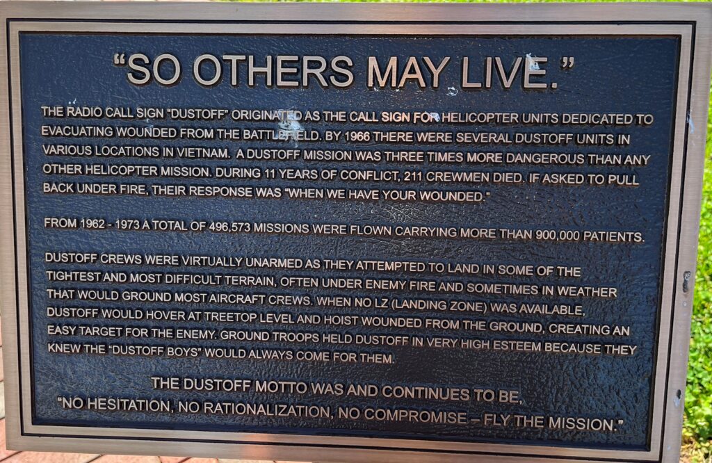 “SO OTHERS MAY LIVE” WAR MEMORIAL PLAQUE