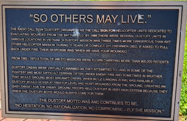 “SO OTHERS MAY LIVE” WAR MEMORIAL PLAQUE