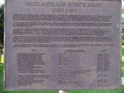 ENGLAND AIR FORCE BASE MEMORIAL PLAQUE