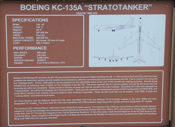 BOEING KC-135A “STRATOTANKER” MEMORIAL AIRCRAFT PLAQUE
