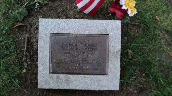 SGT. JOHN BASILONE MEDAL OF HONOR MEMORIAL TREE PLAQUE
