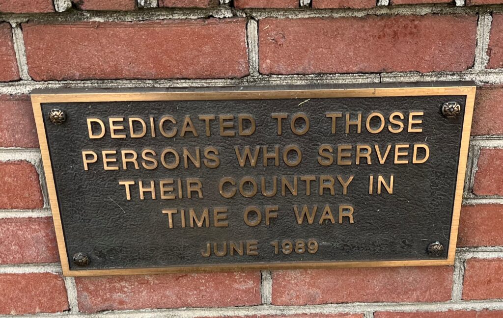 AMERICAN LEGION POST #18 VETERANS MEMORIAL FLAGPOLE PLAQUE