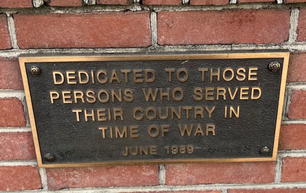 AMERICAN LEGION POST #18 VETERANS MEMORIAL FLAGPOLE PLAQUE