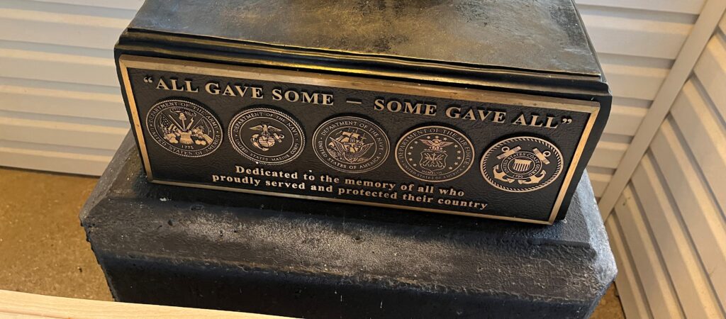 AMERICAN LEGION POST #18 “ALL GAVE SOME-SOME GAVE ALL” MEMORIAL PLAQUE