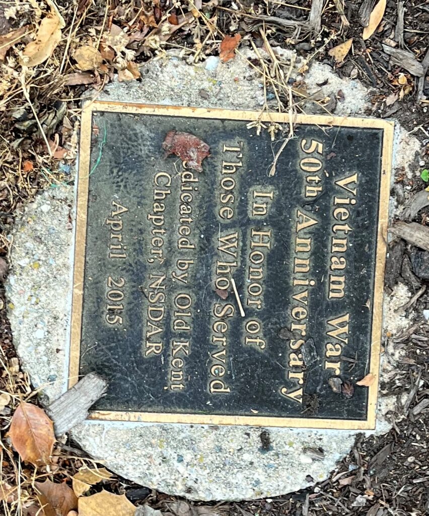 VIETNAM WAR 50TH ANNIVERSARY MEMORIAL TREE PLAQUE