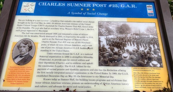 CHARLES SUMNER POST #25 G.A.R. WAR MEMORIAL PLAQUE