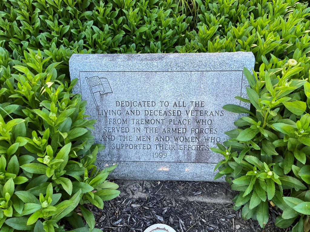TREMONT PLACE ARMED FORCES VETERANS MEMORIAL