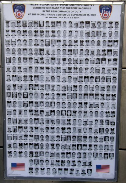 FDNY SUPREME SACRIFICE SEPTEMBER 11, 2001 MEMORIAL PLAQUE