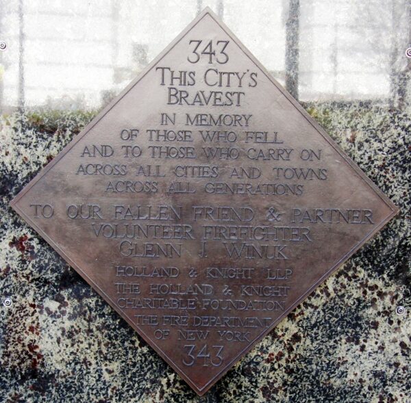 343 THIS CITY’S BRAVEST MEMORIAL PLAQUE