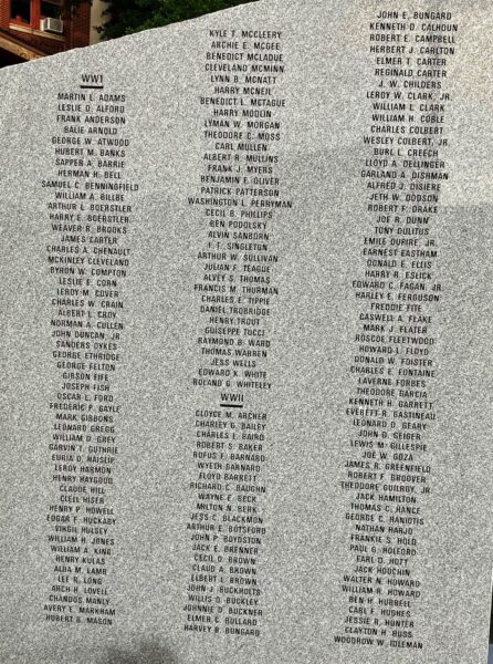 OKMULGEE COUNTY VETERANS MEMORIAL LEFT STONE