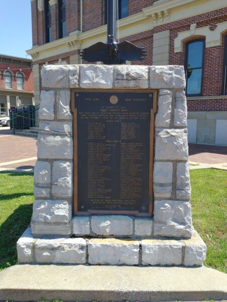 SCOTT COUNTY BOYS KILLED IN ACTION WAR MEMORIAL