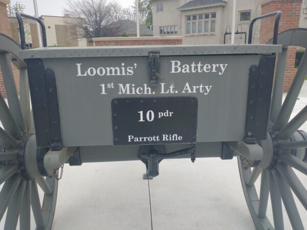 LOOMIS’ BATTERY 1ST MICH. LT. ARTY WAR MEMORIAL CANNON CAISSON