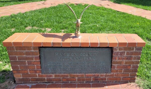 HAMILTON COUNTY VETERANS PARK MEMORIAL PLAQUE