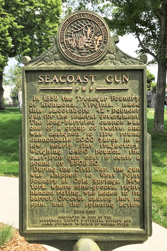 SEACOAST GUN WAR MEMORIAL MARKER FRONT